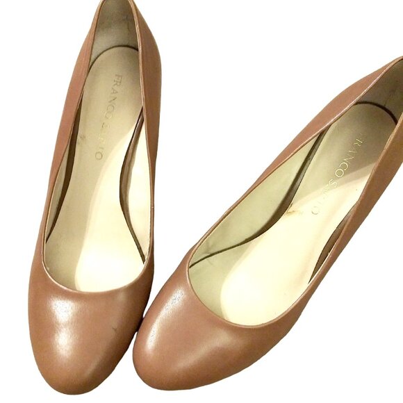 Franco Sarto Helio Leather Wedge Pumps, Size 10M Wedge Shoe, High Heel Wedge - Picture 9 of 16